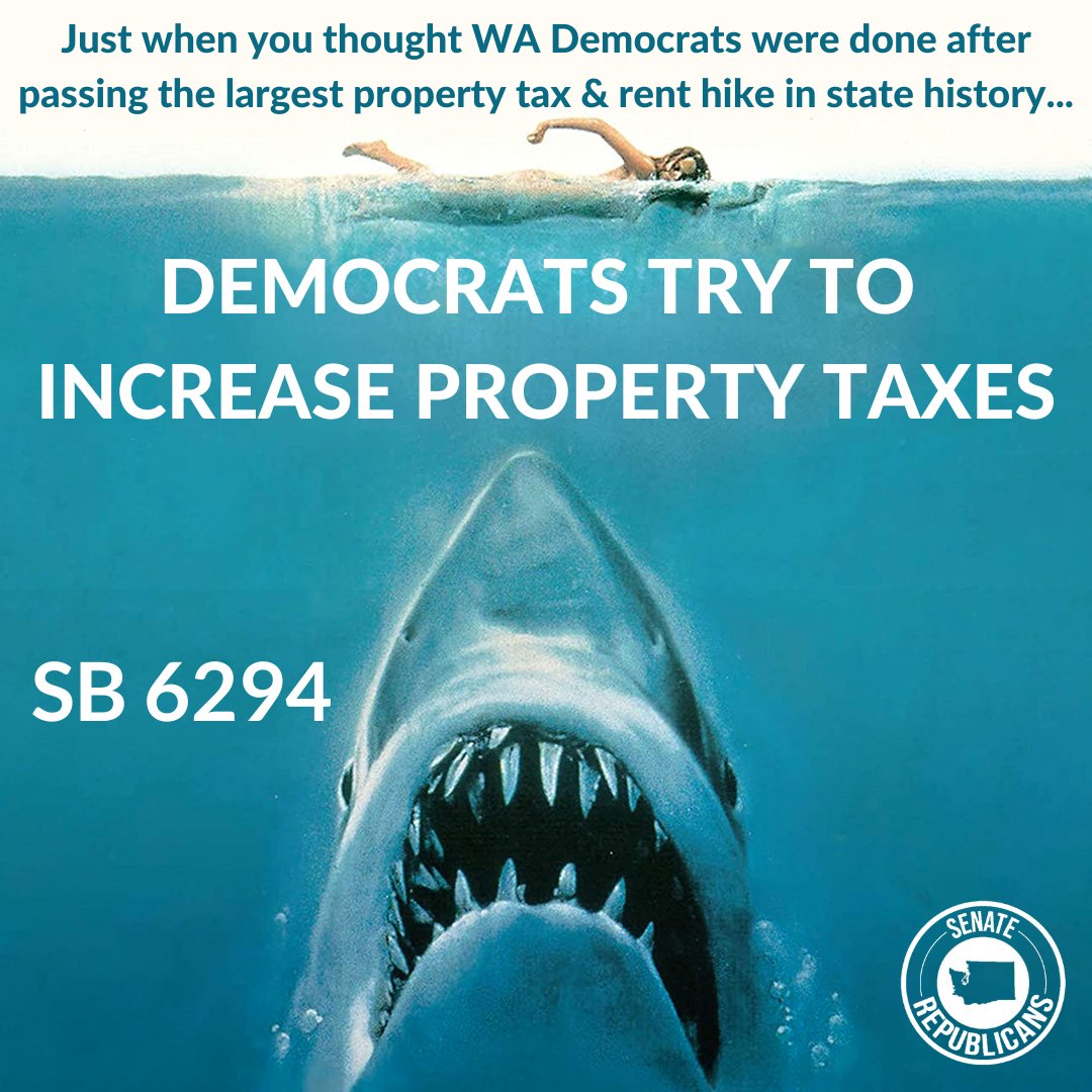 WashingtonSRC's tweet image. ANOTHER PROPERTY TAX INCREASE?!

WA Democrats are pushing yet another property tax hike THIS YEAR, after passing the largest property tax and rent hikes in state history last year (SB 6294).

Sign-in CON on SB 6294: ow.ly/wnvW50Y97qe

SB 6294 is being heard TOMORROW at…