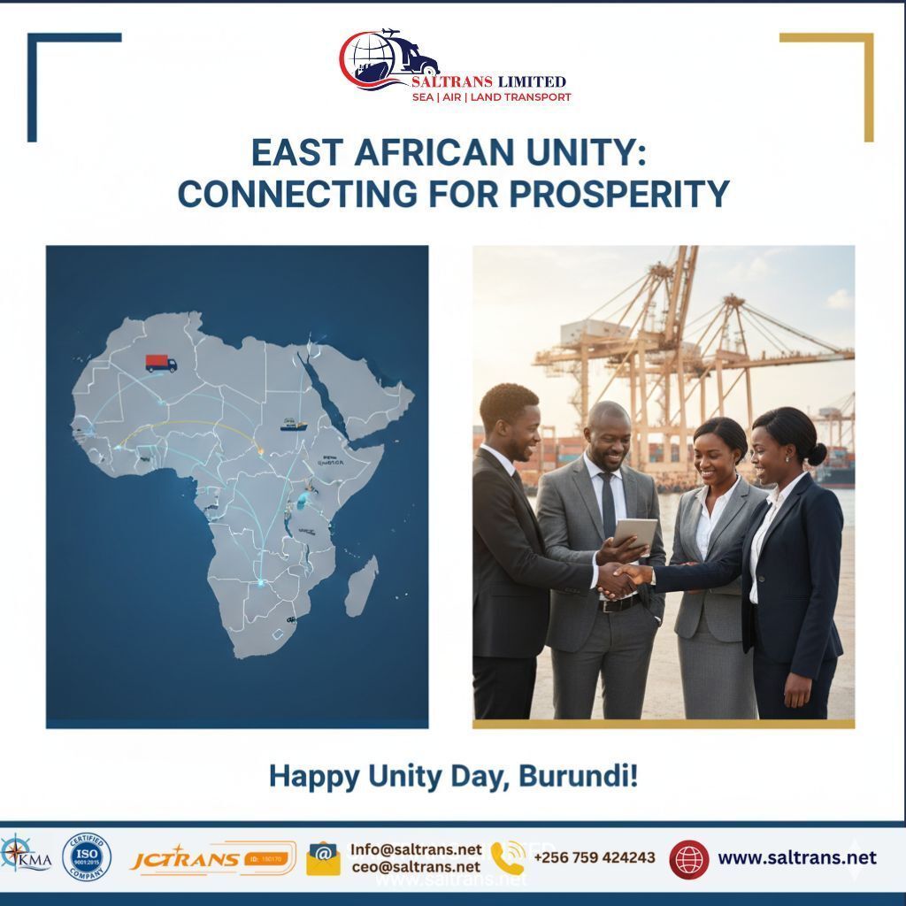 SaltransL32758's tweet image. Unity is the backbone of trade!  Today we celebrate #UnityDay in Burundi 🇧🇮. At Saltrans, we’re proud to strengthen regional ties through reliable logistics across the Northern Corridor. 

Together, we move Africa forward. 
#Saltrans #TradeUnity #EastAfrica #Logistics #Burundi