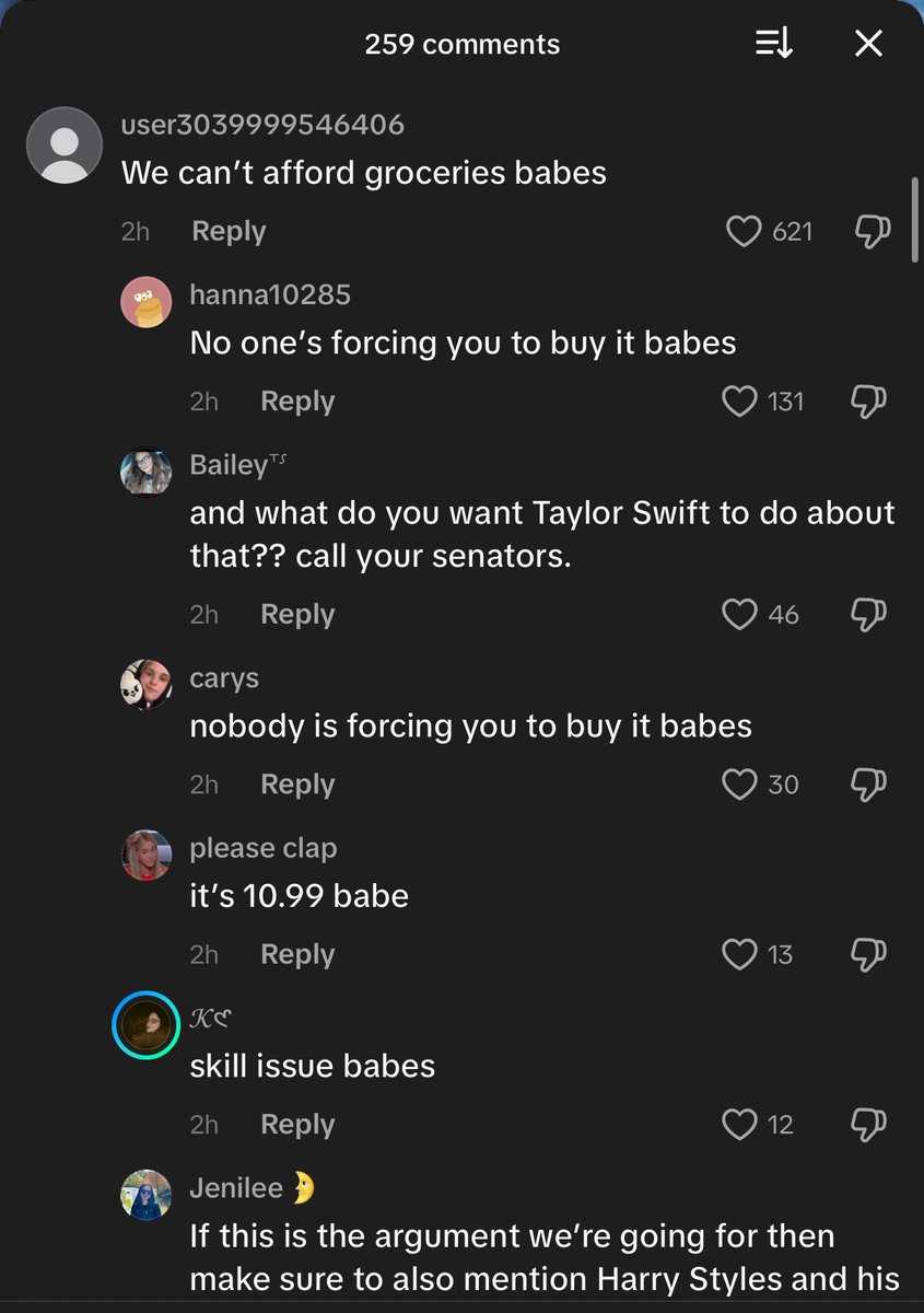 aBstrakt_360's tweet photo. and this is why i will open the comments on a taylor swift ad on tt every time https://t.co/7bgjbm4Lit