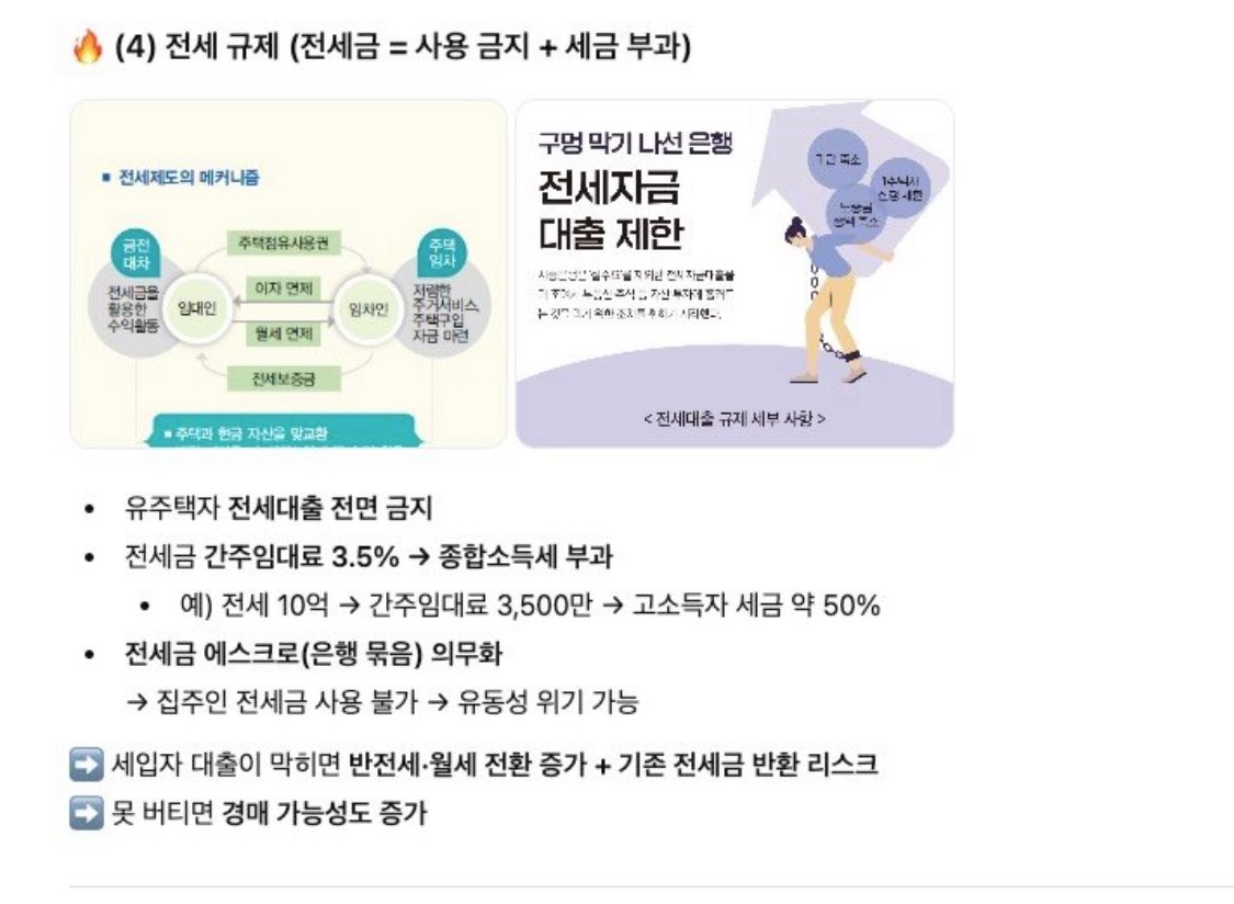 🚨와우..진짜 북한이야??😡
집주인이 전세금 무조건 다 맡겨야
하면 누가 전세를 줄까?ㅋㅋ
집주인이 전세금 왜 못써?ㅋㅋㅋㅋㅋ🫠

펌)
이재명 4차 부동산 정책 미쳤구먼 ㅋㅋㅋ

- 비거주 10억이상 아파트 보유세 3%~5%
- 유주택자 전세대출 금지
- 전세금 에스크로 의무화 (집주인이 전세금 사용
