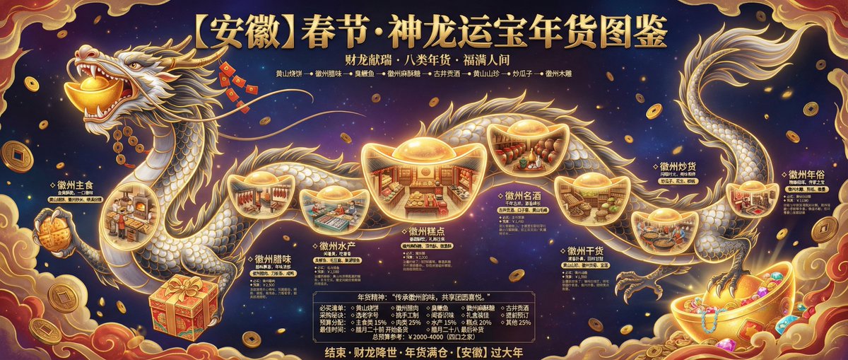 祥🐉来了，祥龙运宝年货。
✨寓意祥和美满，财源广进🎉
效果？👇