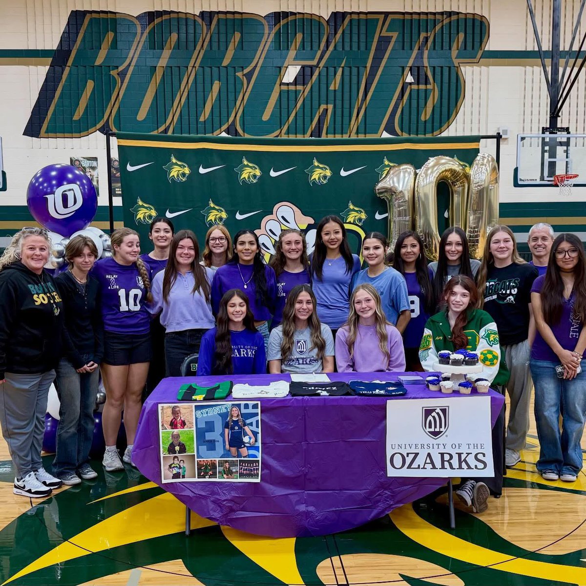 BenbrookSoccer's tweet photo. Congratulations, Sydney Chavez! It was an honor for us to be part of your NLI signing ceremony today, committing to play for The University of the Ozarks! 💜🦅👏🏼 https://t.co/qfTKHft6VY