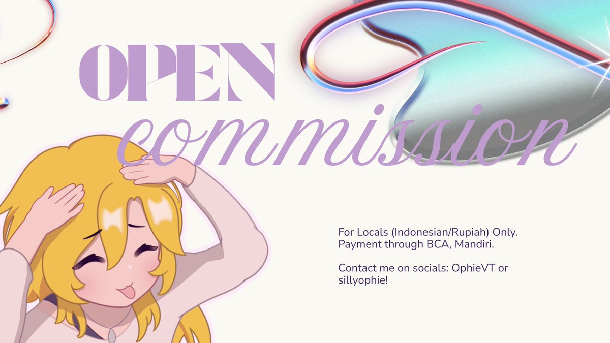 OphieVT's tweet photo. Open Commission IDR only 🇮🇩 

- Reactive  
- Emotes 
- Chibi Food illustration  

I only do chibis for now, taking a few slots. 
Please DM me here or Discord if interested ^^

#artcommission #commissionopen https://t.co/LQ6f53U8AE