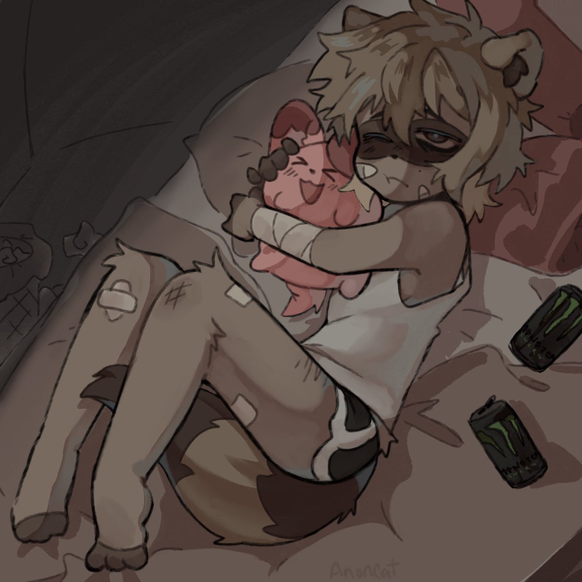 miriccoon's tweet photo. she needs a shower and more plushies 
#furryart https://t.co/rzVjd8f4RV