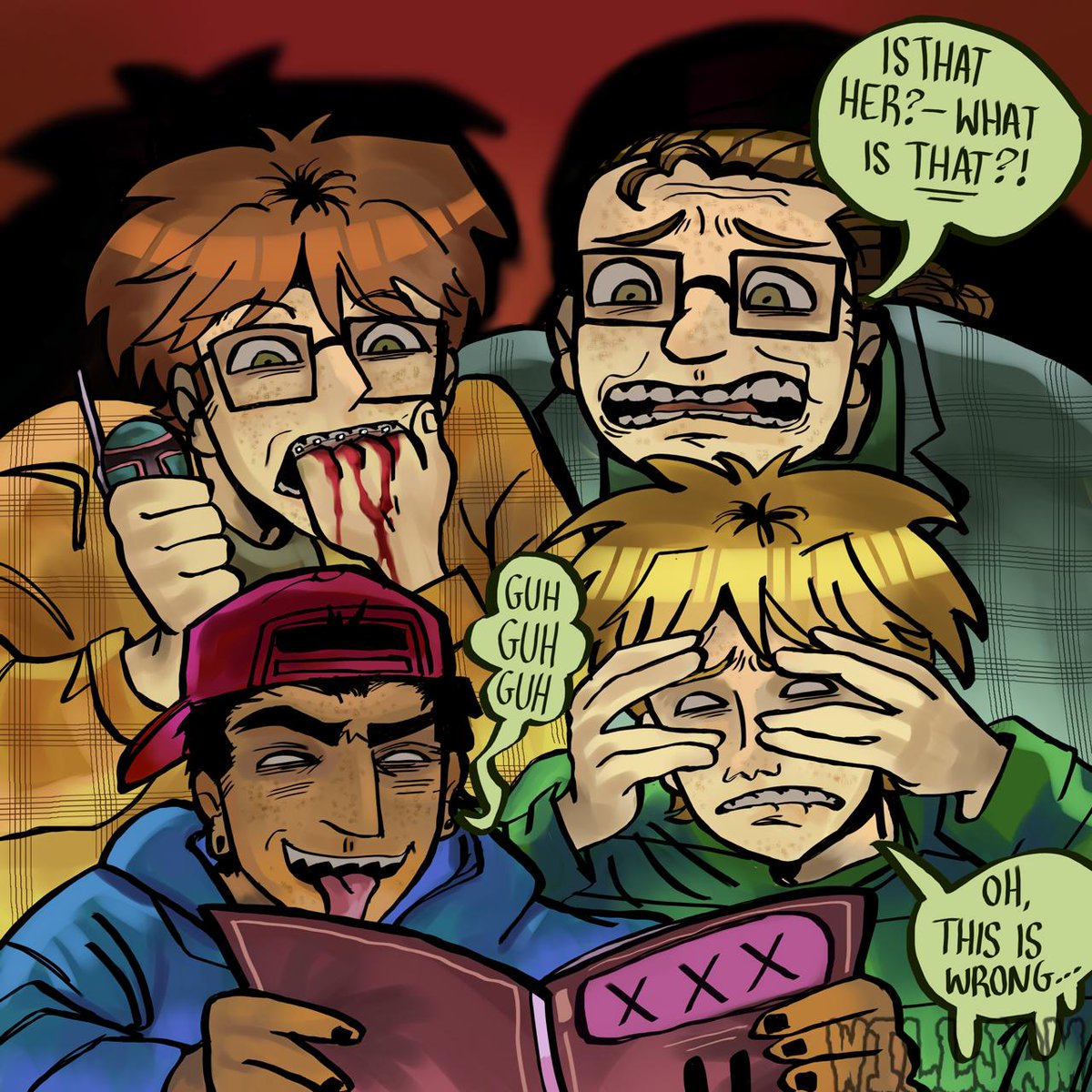 captainwilljam's tweet photo. Look at these losers, ewgh— ugly ass boys ong 😭🙏

#eltingvilleclub #welcometoeltingville #theeltingvilleclub #eltingvilleclubfanart #fanart #billdickey #joshlevy #jerrystokes #petedinunzio https://t.co/Sns2ieO89y