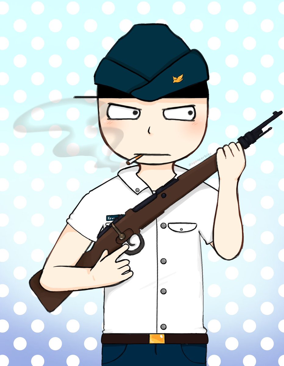 spencerbite's tweet image. Cadet kevin Spencer! ^_^

Sorry for disappearing for 5 days, I’ve been struggling with drawing the fuckass rifle while finishing up some work at home🥀 #KevinSpencer