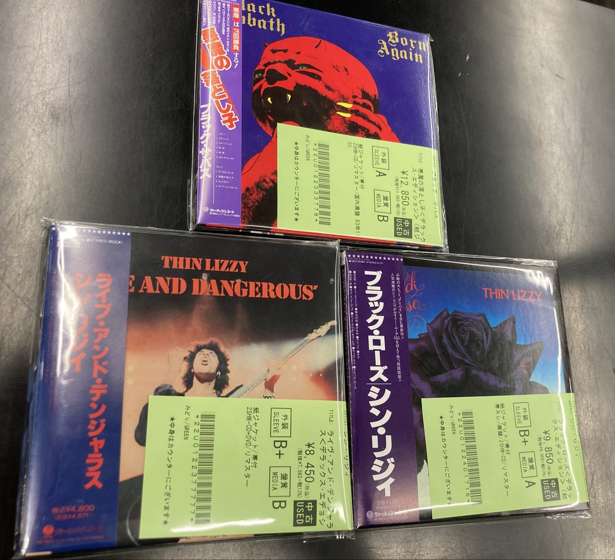 新着中古情報💿】 HR/HM170点以上の大量入荷！！ THIN LIZZY、BLACK