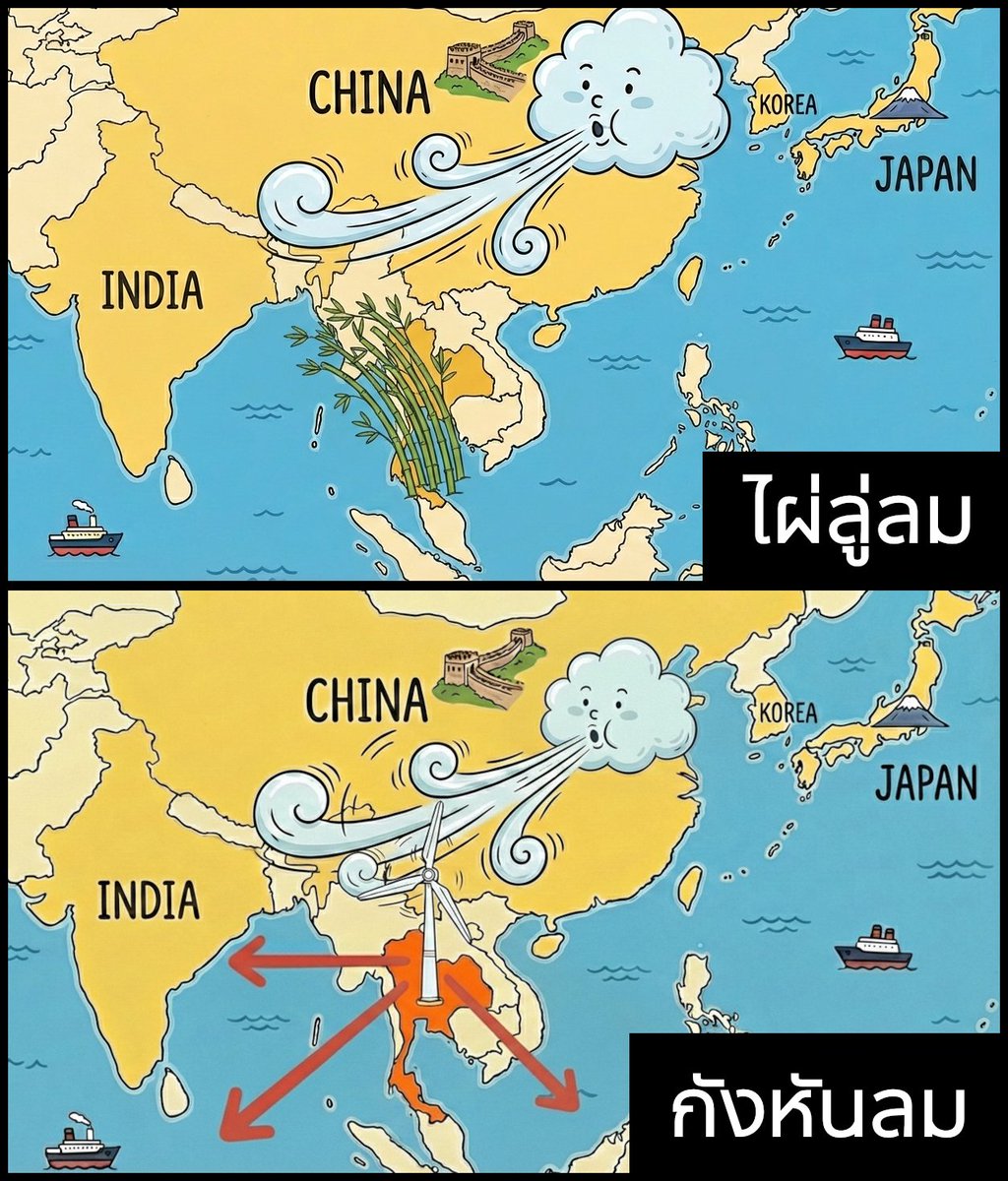นโยบายการต่างประเทศไทย จาก "ไผ่ลู่ลม" สู่ "กังหันลม"

หนึ่งในนโยบายที่ผมไปช่วยทำเป็นเรื่องการค้าระหว่างประเทศ ที่เรียกว่า "มุ่งเหนือ-ลงใต้" (Look North, Go South)

วันนี้อยากขยายความเพิ่มเติม ด้วยคอนเซปต์ที่เราเรียกกันว่า การทูตแบบ "กังหันลม" (wind turbine diplomacy)