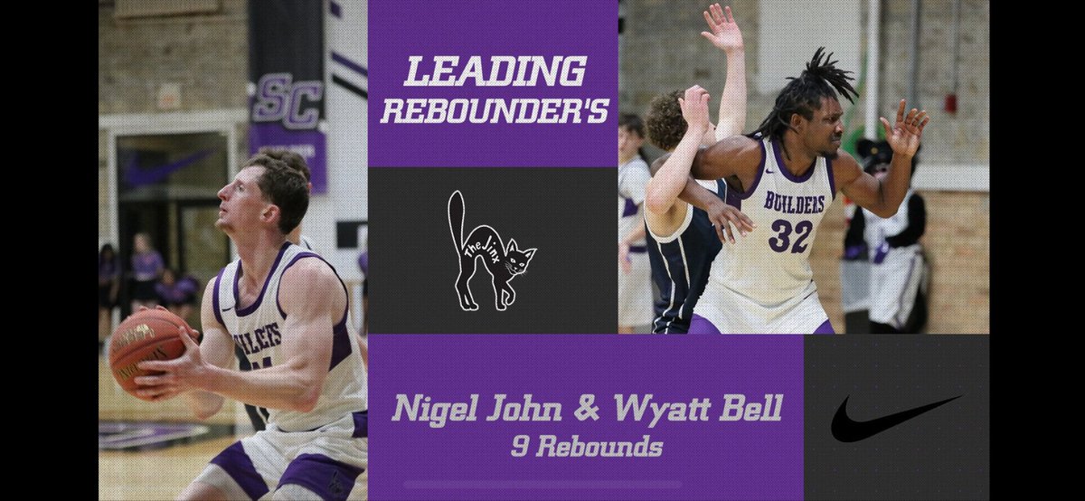 SCMensBall's tweet photo. Tonight's leading rebounder's in our home game against Oklahoma Wesleyan
University is Graduate Wyatt Bell and Junior Nigel John with 9 rebounds! https://t.co/JbI6DdDjxP