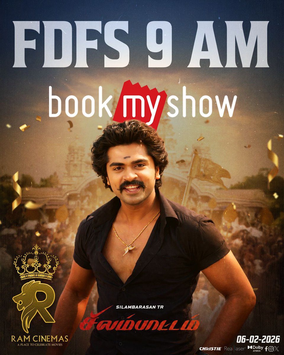 #Silambattam 9 AM FDFS will be Celebrated with STR Special Mashup &amp; Super Hit Songs.
Join The Celebration for Blast Experience ✨️