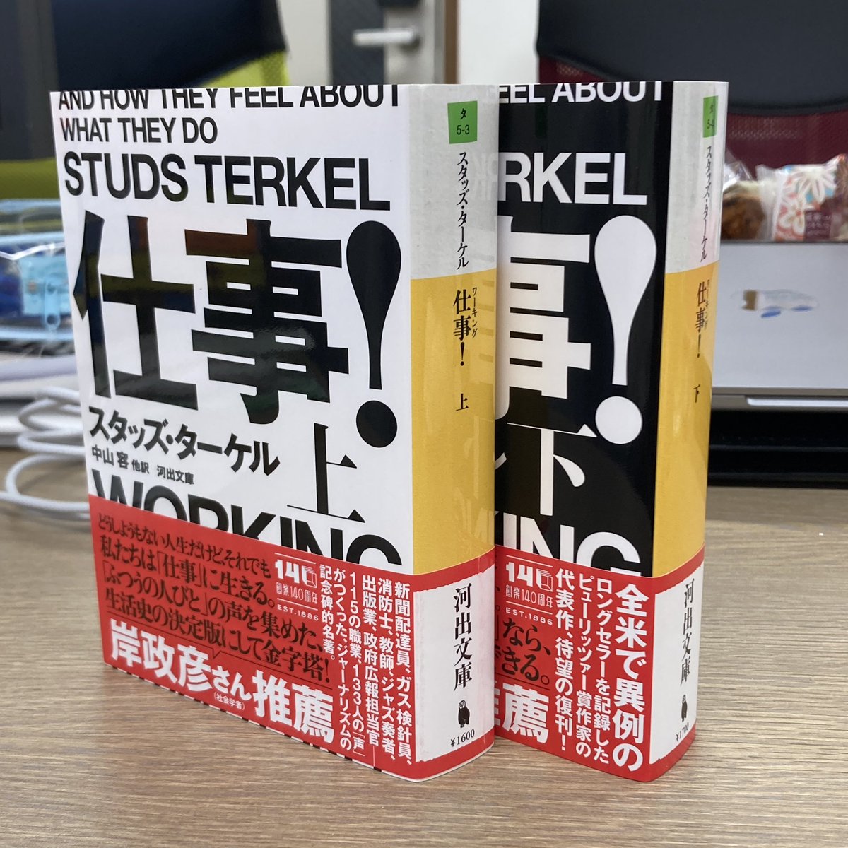 つ、つ、つ、遂に出たー！
長年待っていたこれが文庫化されたー！いや〜、長かった〜。

「どうしようもない人生だけど、それでも私たちは「仕事」に生きる。「ふつうの人びと」の声を集めた、生活史の決定版にして金字塔！」（岸政彦）

115の職業、133人の声。