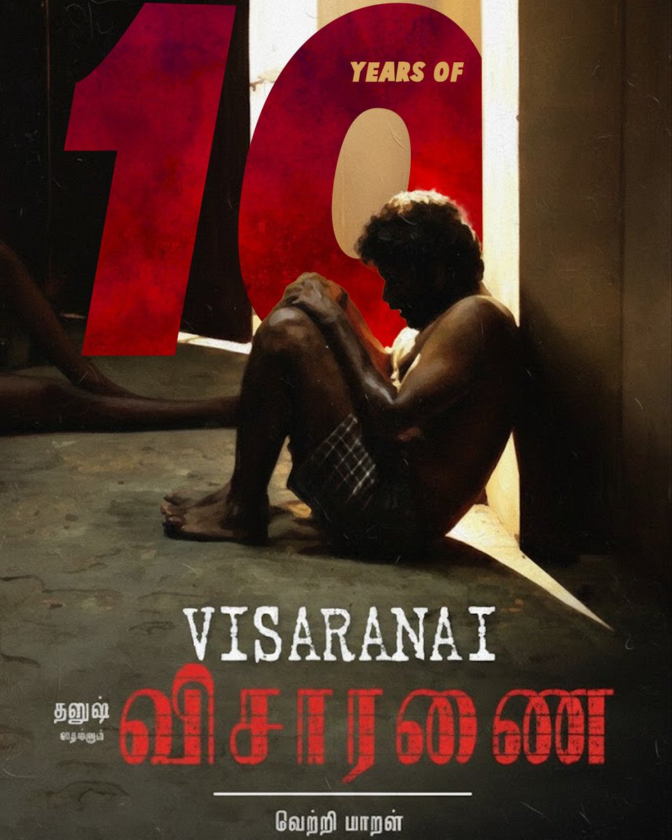 BlueThakkali's tweet photo. 🎉 10 Years Of #Visaranai
#Dinesh #Samuthirakani #Vetrimaaran #TamilCinema #10YearsOfVisaranai 🙌🔥 https://t.co/wV9wL31IZr
