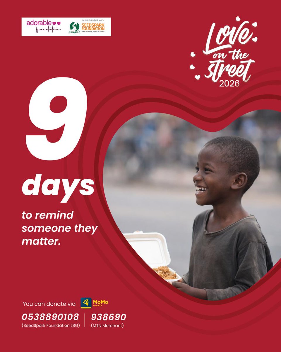 SeedSpark_Fdn's tweet photo. From your Love💕, someone will be fed this February. Sometimes it takes just a little effort, a simple decision to light up a smile on our streets. Help Us Spread Love 💞 this February https://t.co/xbwIR5F5wK 

Stay blessed.

#LoveOnTheStreet
#Seedspark 
#Love 
#LightUpSmile https://t.co/rkPPs6Up4F