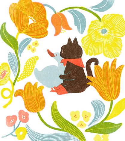 asacoco's tweet photo. 春の気配🌼

#illustration #cat https://t.co/uTIb4DieGK