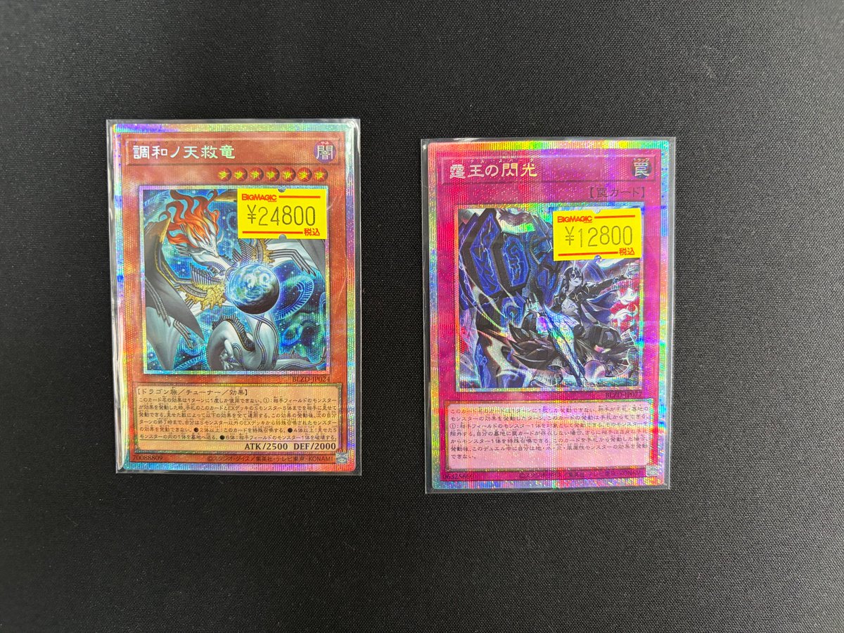 遊戯王】 調和ノ天救竜と霆王の閃光のプリズマティックシークレット