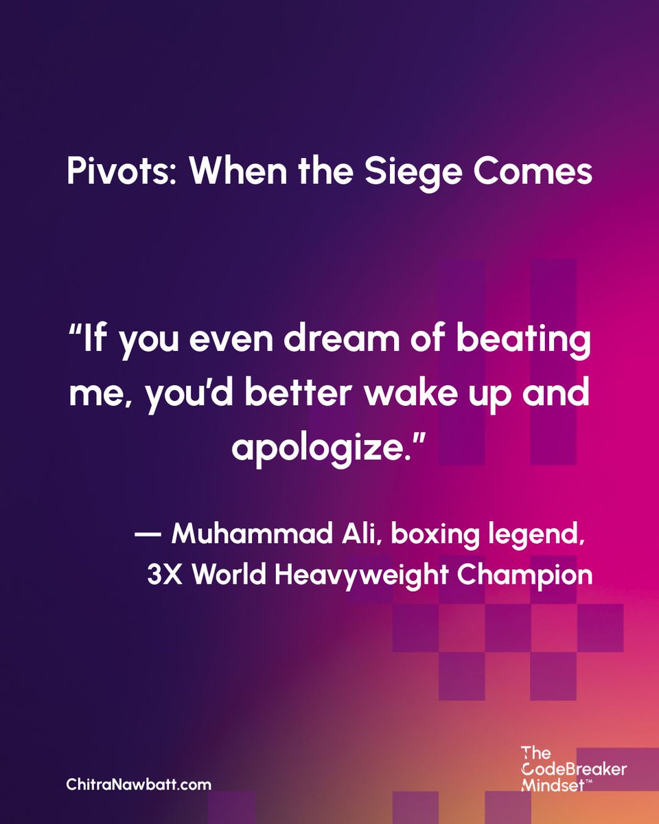Champion Mindset.  ✨

Let the headwinds come, you will prevail.

No matter the pivot, voluntary or involuntary, you will prevail.

Learn more in The CodeBreaker Mindset™ book in the link in bio or chitranawbatt.com/codebreaker-mi…. 

Thank you.

#CodeBreakerMindset #Grateful #Leadership