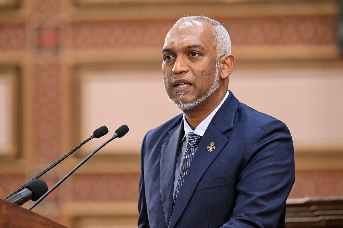 President Dr <a href="/MMuizzu/">Dr Mohamed Muizzu</a> delivers the Presidential Address 2026, outlining the Government's priorities, legislative agenda, and policy commitments for the year ahead.

#RiyaseeBayaan2026
