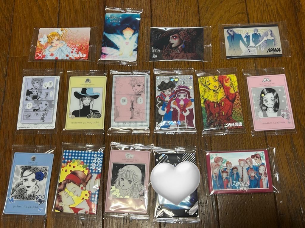 8_ware39's tweet photo. 【交換】矢沢あい ツインウエハース 交換 天使なんかじゃない ParadiseKiss NANA ご近所物語

【譲】画像のもの

【求】💕＞💖

郵送にて交換となります。最優先でレアナナを求めております。検索からもお声掛けお待ちしております。どのカードが分からない為、交換する画像を添付して頂けると幸いです https://t.co/saWjTqslBq