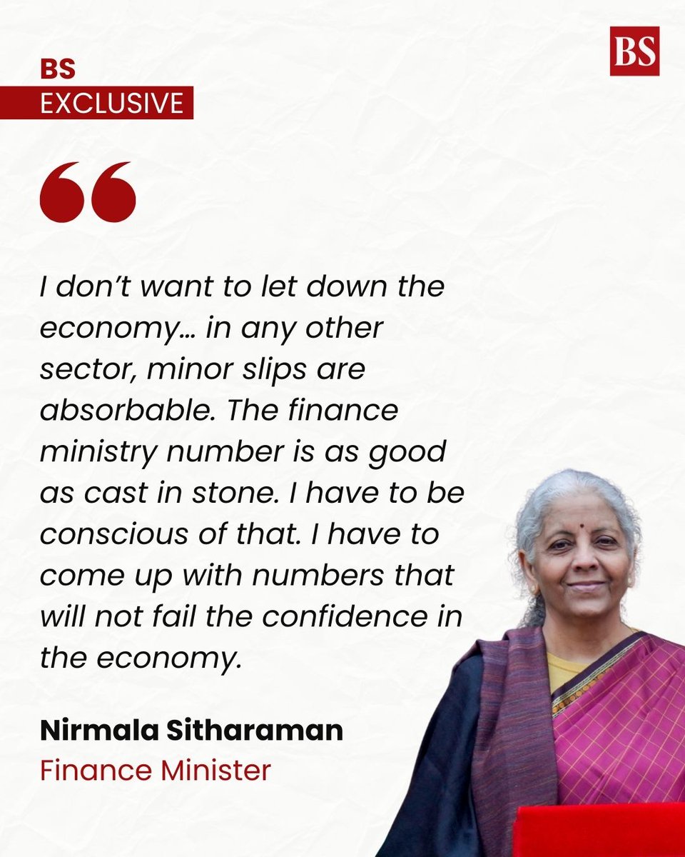 bsindia's tweet photo. #BSExclusive | Finance Minister @nsitharaman
spoke with @Armilu, @tragicosmicomic, @nivmook, and @AshokAkaybee at her Parliament office in her post-budget interview, covering topics from the #IndiaUSTradeDeal to policy and reforms.

Full interview 👉 https://t.co/oA8VjiNk6N 

#BudgetWithBS @FinMinIndia @nsitharamanoffc