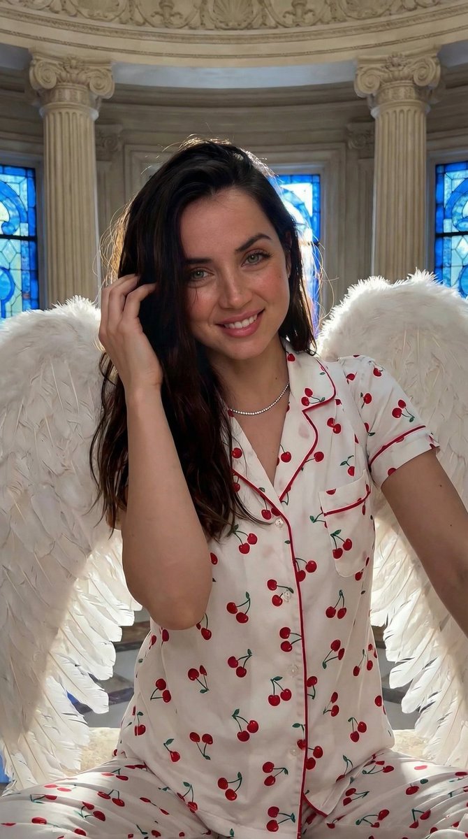 Low-Angle Cinematic Portrait: Strawberry Angel — example 3