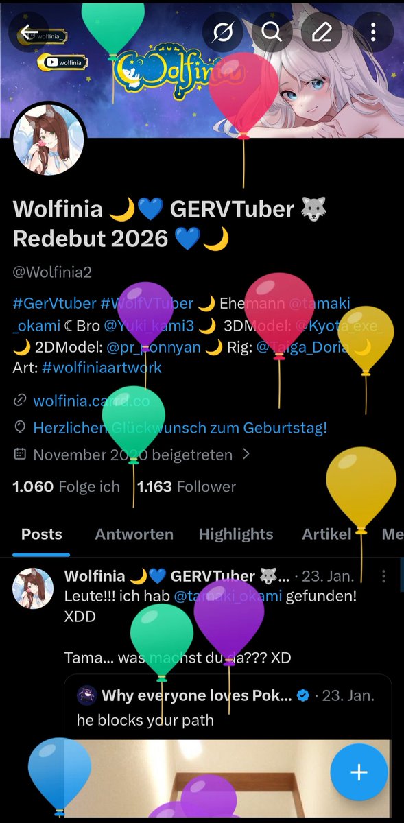 Wolfinia 🌙💙 GERVTuber 🐺 Redebut 2026 💙🌙 tweet media