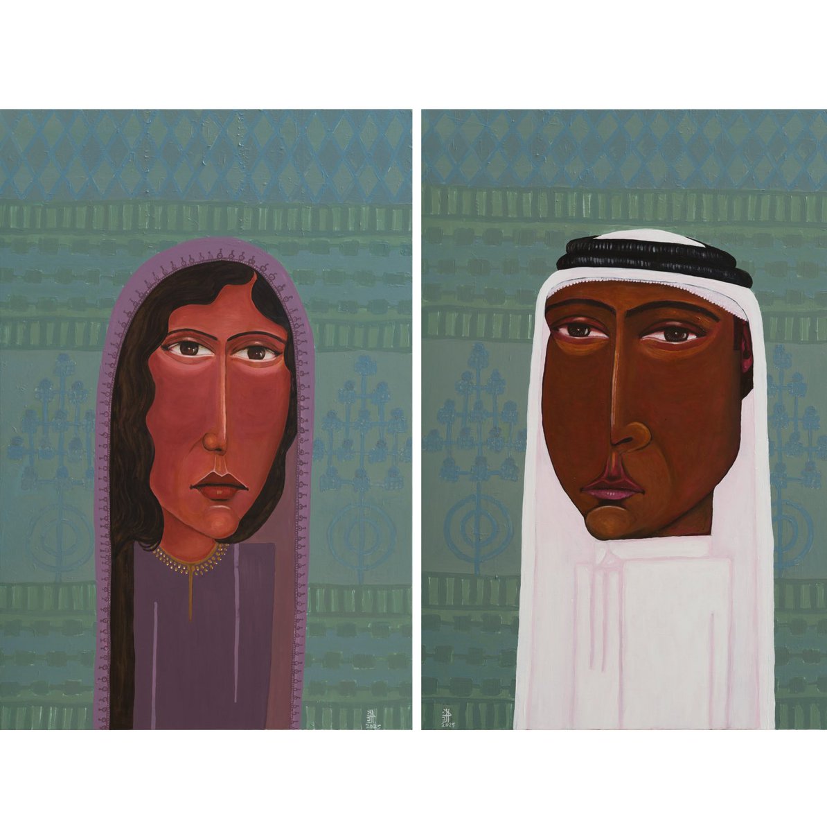 Bumatar's tweet photo. من أعمالي المعروضة حاليا في مركز كتارا للفن، مبنى ٥ ، بالتعاون مع دار حصة، والمعرض مستمر لنهاية شهر فبراير ٢٠٢٦.

Acrylic on canvas 
120x80 cm https://t.co/tfS5qEyLRP