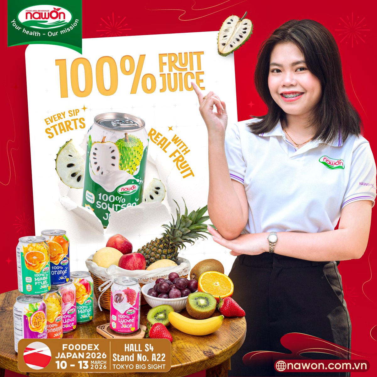 nawonbev's tweet photo. 🍊 100% PURE FRUIT JUICE – THE FULL FLAVOR OF REAL FRUIT 🍍

Open the cap and enjoy the fresh, natural taste of real fruit. Made from 100% fruit, with no added sugar, each sip is light, pure, and truly refreshing.

#Nawon #Vietnam #Foodandbeverage #Softdrink #Fruitjuice https://t.co/PxtvebhHZT