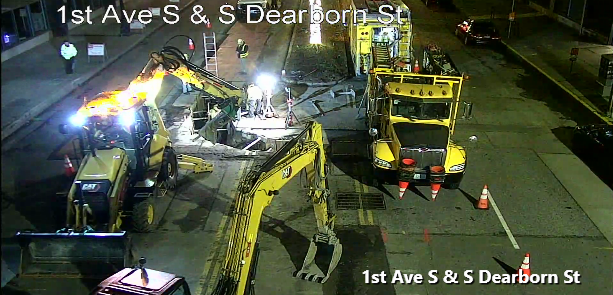 1번가 좌회전 통제