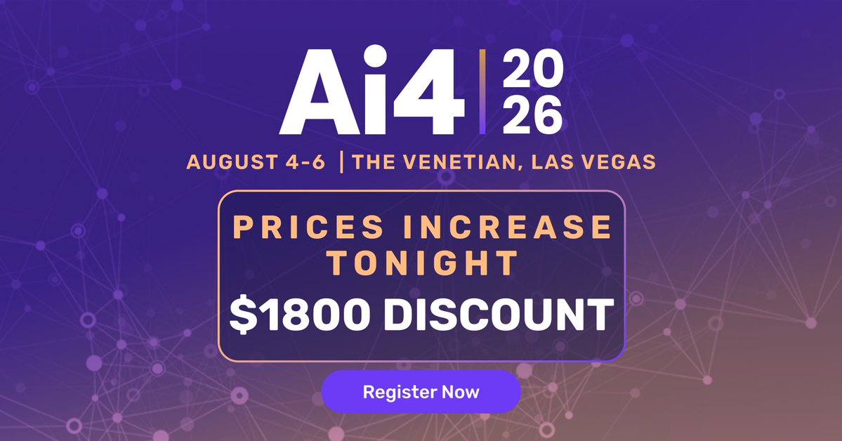 Ai4 - Artificial Intelligence Conferences tweet media