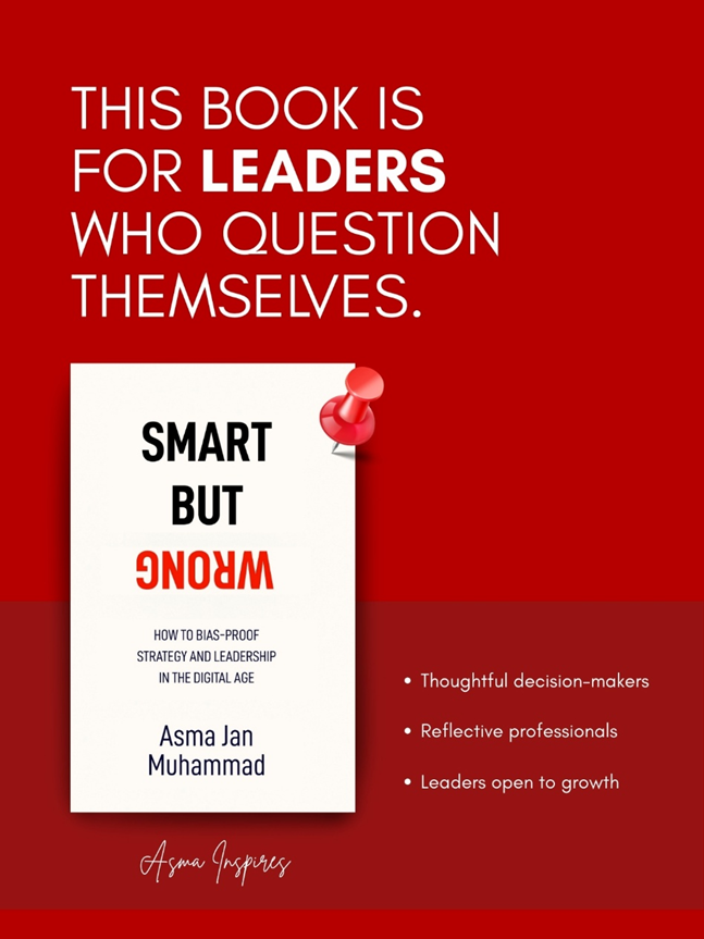 AsmaJanMuhammad's tweet photo. Smart But Wrong isn’t for people who want quick fixes.
It’s for leaders willing to pause, reflect, and evolve.
If that sounds like you, this book belongs on your desk.
Read today! https://t.co/MIssJqGEWK
#AsmaInspires #SmartButWrong #DecisionMaking #Leadership #BusinessMindset https://t.co/RE9obk8olb