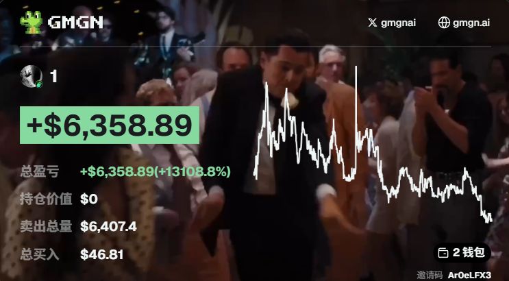 最近吃到最大的倍数，130X，可惜只买了蚂蚁仓🤣