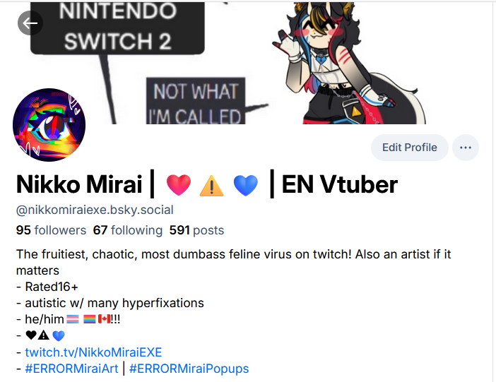 Nikko Mirai | ❤⚠️💙 | EN V-tuber tweet media
