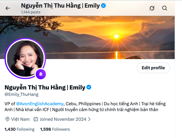 Nguyễn Thị Thu Hằng | Emily tweet media