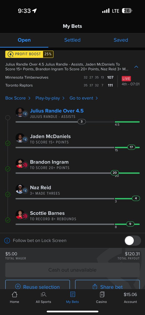 Nawmeaner's tweet photo. #freeterps I cash more than these cappers π€£ $5 max wager is trash.. woulda hit my other lay +2300 but Randle canβt get 5 assists https://t.co/cB1UmsUFnX