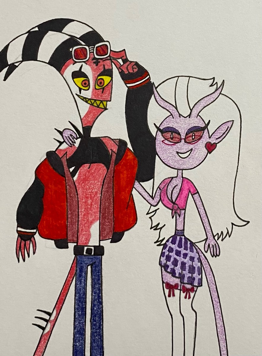 destivona's tweet photo. Based on the Helluva Boss Valentine’s Day merchandise. Of course I designed Mayberry’s Valentine’s outfit myself. Tis the season of romance. #blitzberry #Blitzø #mayberry #blitzoxmayberry https://t.co/6JrF1N0y04