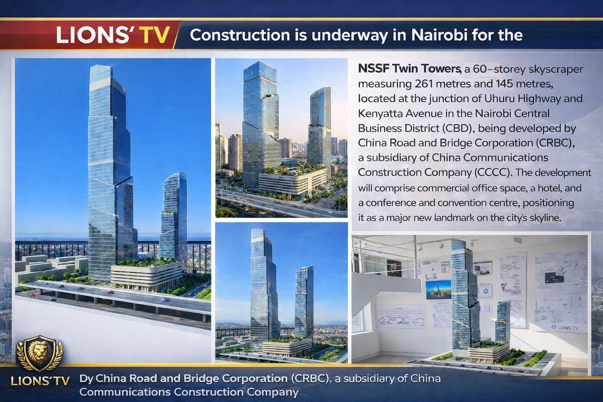 CityTrendsTrail's tweet photo. NSSF Towers coming up at the Junction of Kenyatta Avenue and Uhuru Highway. https://t.co/ph0mbKjG6i