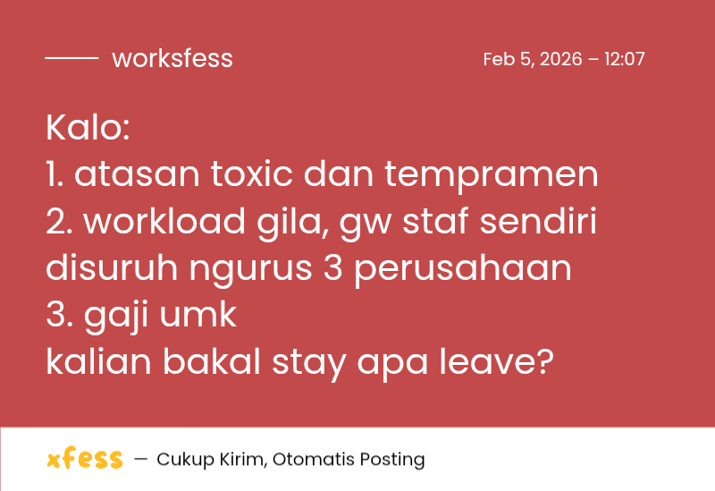 work! yakinin kalo resign karena mental health matters gapapa. sender tiap melek selalu cemas mikir kerjaan. tenang pas di tidur aja :(