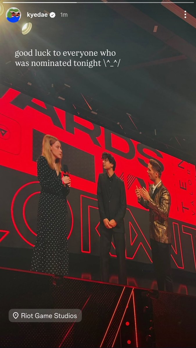Kyedae is at the TenZ Valorant Community Awards! 😊