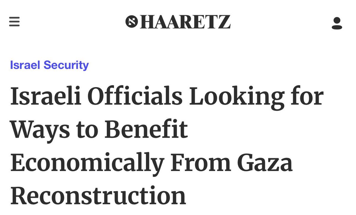 Unashamed genocide profiteering.