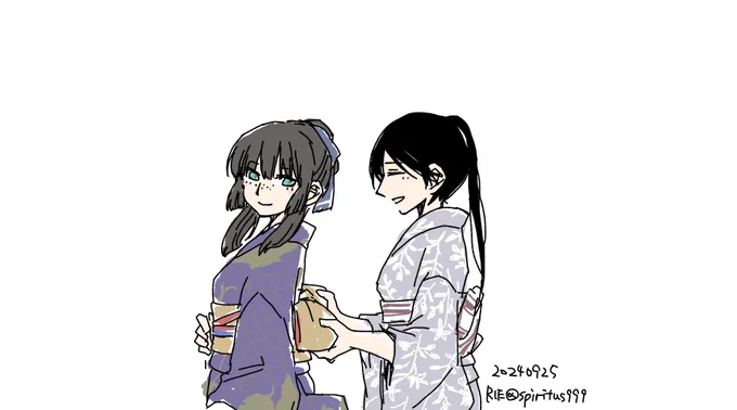 #女の子二人のイラストを貼る