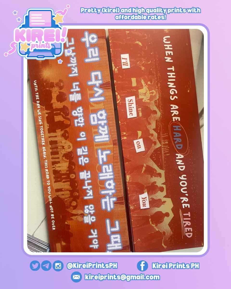 ୨୧ #PrintsbyKirei ⋆౨ৎ˚⟡˖ ࣪ ౨ৎ˚ 
Pricelist: tinyurl.com/KireiPrintsPri…

Hand Banner (plain matte)

🏷️lf printing services hand banner photocard polaroid cupsleeve postcard filmstrip photostrip button pin