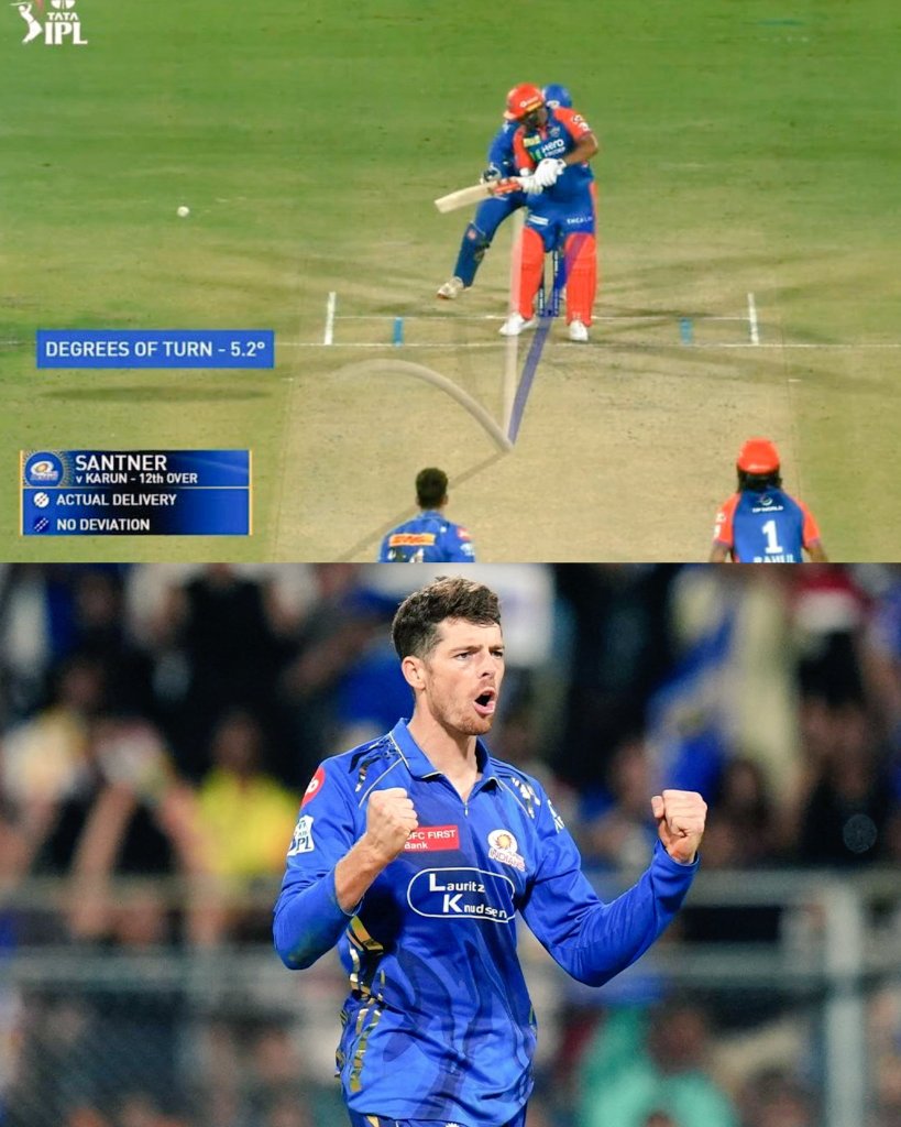 Remember the ball for the ages from Mitchell Santner in IPL 2025.🫡

Happy Birthday Mitchell Santner 💙
