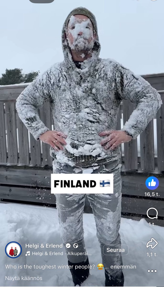 saara8kivela's tweet photo. Who is the toughest winter people?
Norweigians know 😊
See the video:
https://t.co/wwQ48XqGPc
#winter #finland #helgi #erlend https://t.co/8IbHoW8eqY