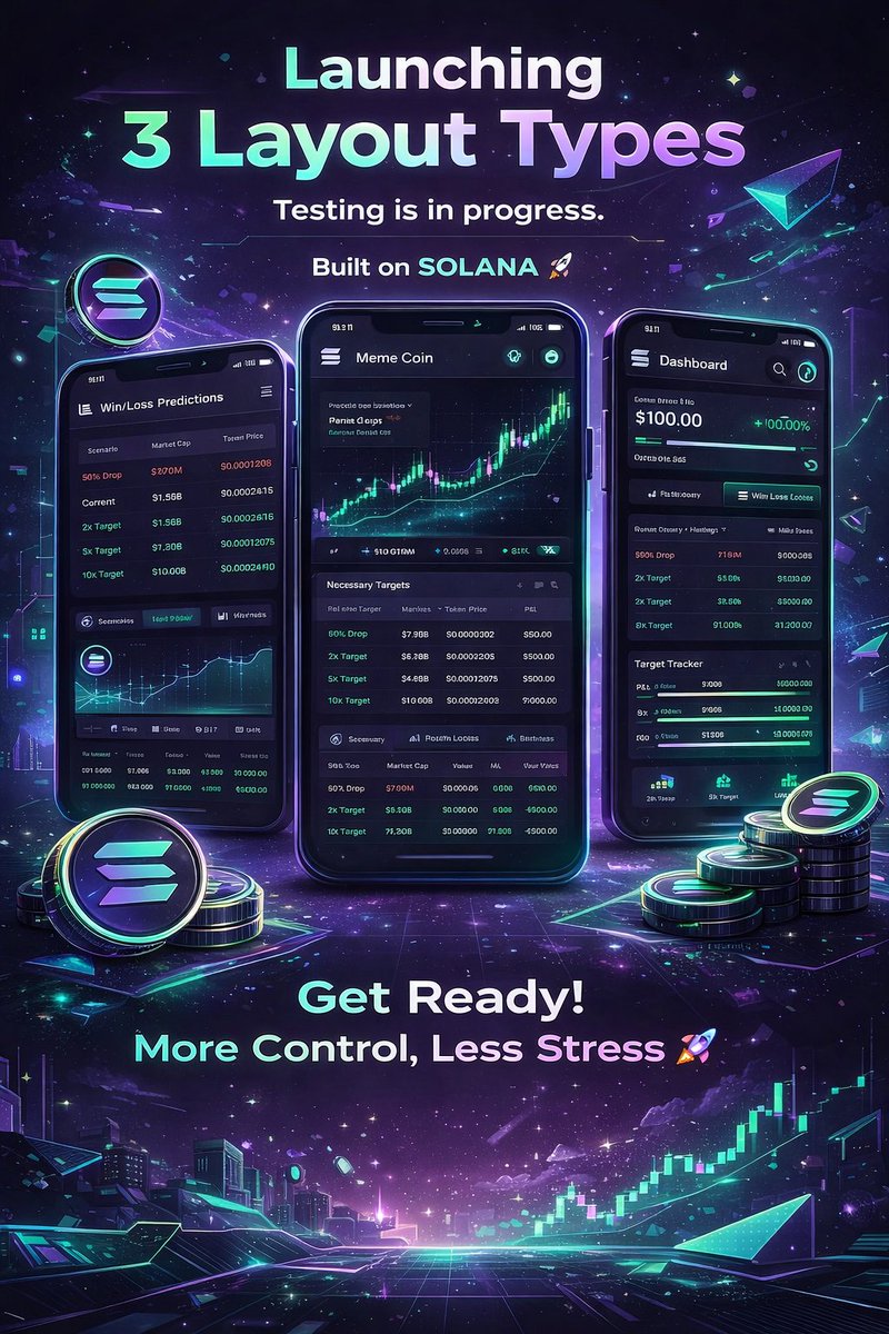 solmemewinrate's tweet image. Trading shouldn’t be guesswork.

Win/Loss scenarios. Clear ratios. Real numbers.

Building a Solana tool for disciplined traders.
Launching soon 🛠️🚀
#Solana #CryptoTools #Trading #Web3 #BuildInPublic