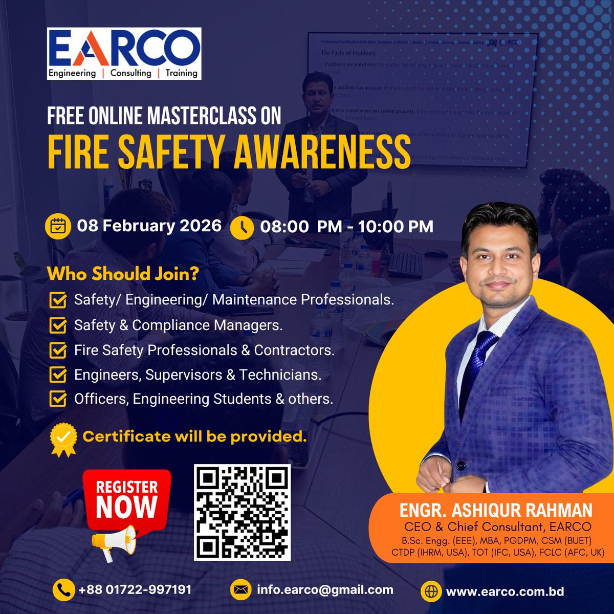 earcobd's tweet photo. Training Registration Link: https://t.co/4btfuAKQXL https://t.co/mK1eIThXmO