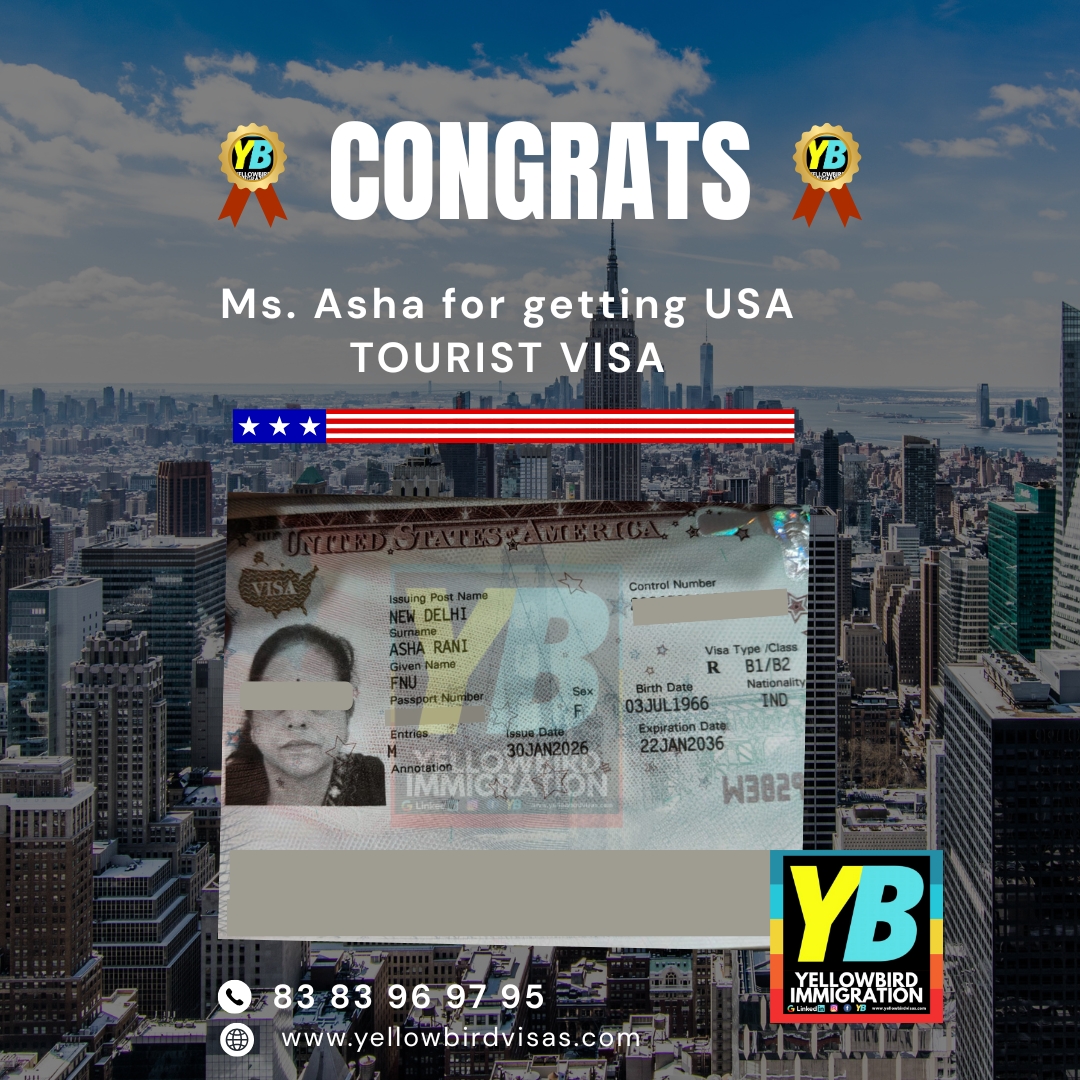 yellowbirdvisas's tweet image. USA TOURIST VISA APPROVED | CONGRATS MS. ASHA
Call: 8383969795
Visit: yellowbirdvisas.com
.
.
.
.
#usatouristvisa #yellowbirdimmigration #visaapproved #visasuccess #tourists #studyabroad #workabroad #immigration #bestimmigrationconsultant #visaservices #immigrationexperts