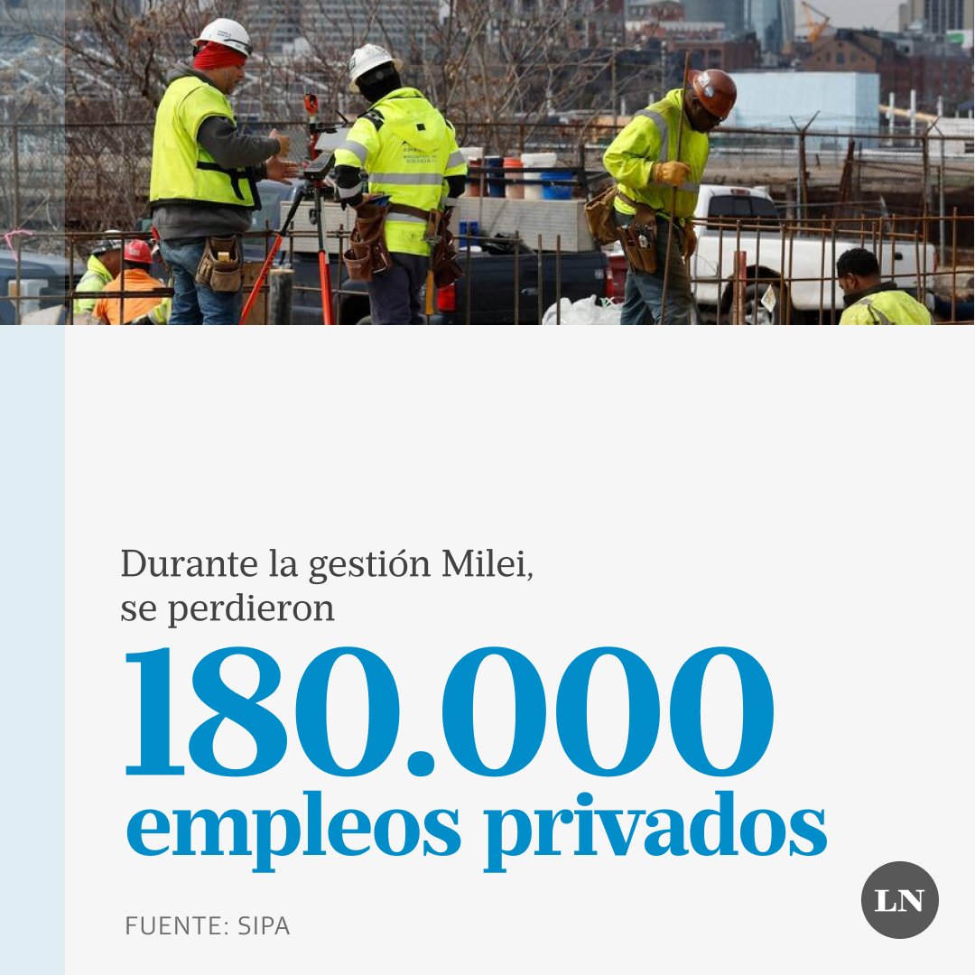 LANACION's tweet image. En medio del debate por la apertura comercial, datos públicos y privados muestran que la contracción del trabajo formal se concentró en la industria y en ramas ligadas al mercado interno lanacion.com.ar/economia/se-pe…