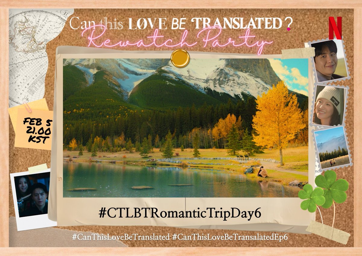 DAY 6 – Feb 5
📍 Destination: The Waterfall Only We Know

Something changes tonight.
Steps slow. Words are measured.
Feelings that were growing are carefully held—or perhaps, quietly tested.

🕘 9PM KST

#CTLBTRomanticTripDay6
#CanThisLoveBeTranslatedEp6
#CanThisLoveBeTranslated
