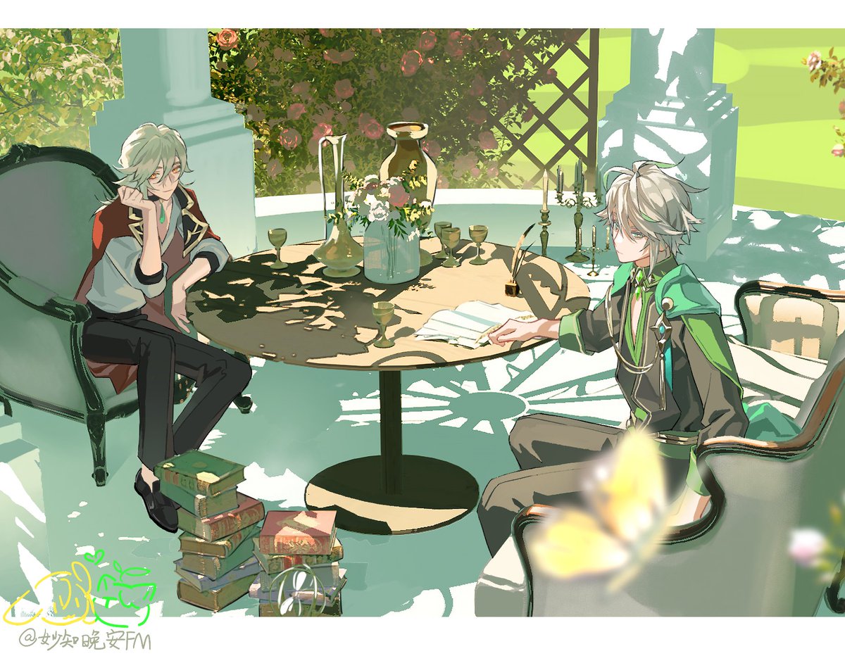 #kavetham 「艾尔海森生日倒计时第6天！」
海哥还有不到一周就要生日啦～
服装参考→hoyofair西装
画师：Ripple