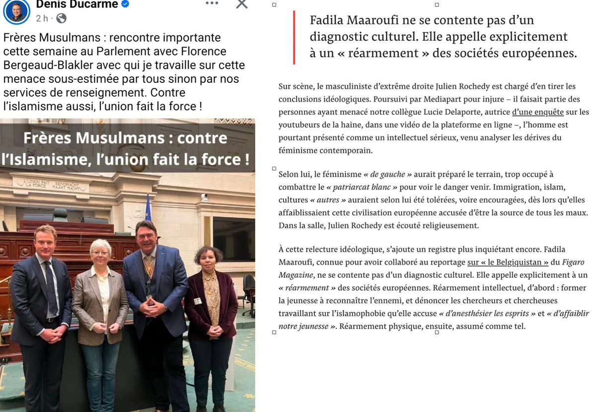 michelhenrion's tweet image. La #radicalisation niagaresque de @ducarmedenis. Qui s'entoure, sans gêne aucune, à la #Chambre, de profils on ne peut plus sulfureux. De gauche à droite (extrême), Aymeric de Lamotte, ex candidat #Destexhe, anti-#Evras, nostalgique de la #colonisation et avocat des deux autres